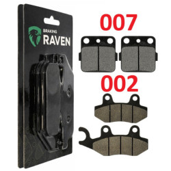 2 Kit plaquettes frein Av G, Av D et Ar Pour Kawasaki KLX 140L  de 2008 à 2010