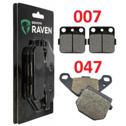 2 Kit plaquettes frein Av G, Av D et Ar Pour Kawasaki KX 80  de 1988 à 1996