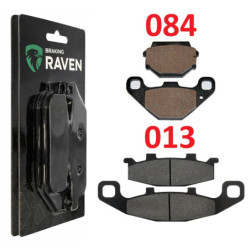 2 Kit plaquettes frein Av G, Av D et Ar Pour Kawasaki ZR 250 Balius  de 1991 à 1996