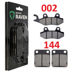 2 Kit plaquettes frein Av G, Av D et Ar Pour Kawasaki D-Tracker 150  de 2016 à 2016