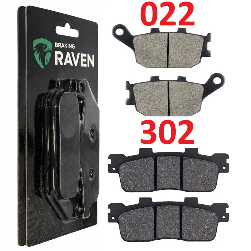 2 Kit plaquettes frein Av G, Av D et Ar Pour Kawasaki J125  de 2016 à 2019