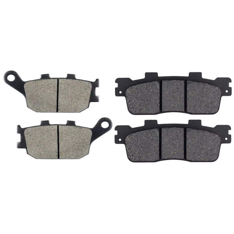 2 Kit plaquettes frein Av G, Av D et Ar Pour Kawasaki J125  de 2016 à 2019 - Image 2