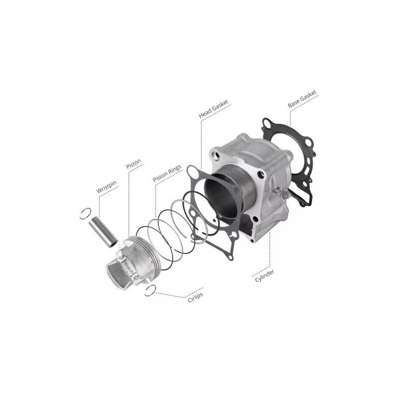 Kit Cylindre piston pour Yamaha YFM Grizzly 450  de 2008 à 2014 - Image 2