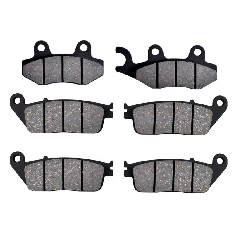 2 Kit plaquettes frein Av G, Av D et Ar Pour Triumph Bonneville T120 1200  de 2016 a 2020 - Image 2