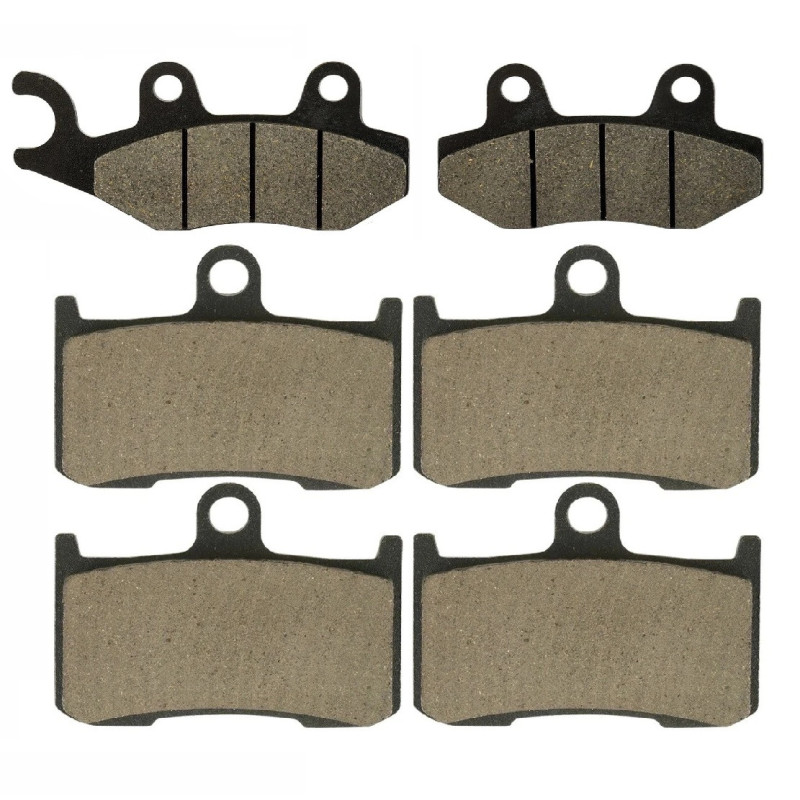 2 Kit plaquettes frein Av G, Av D et Ar Pour Triumph Speed Triple 1050  de 2005 a 2006 - Image 2