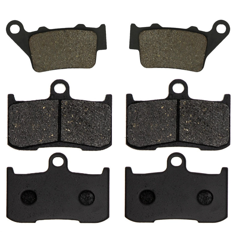 2 Kit plaquettes frein Av G, Av D et Ar Pour Triumph Street Triple 675  de 2013 a 2016 - Image 2