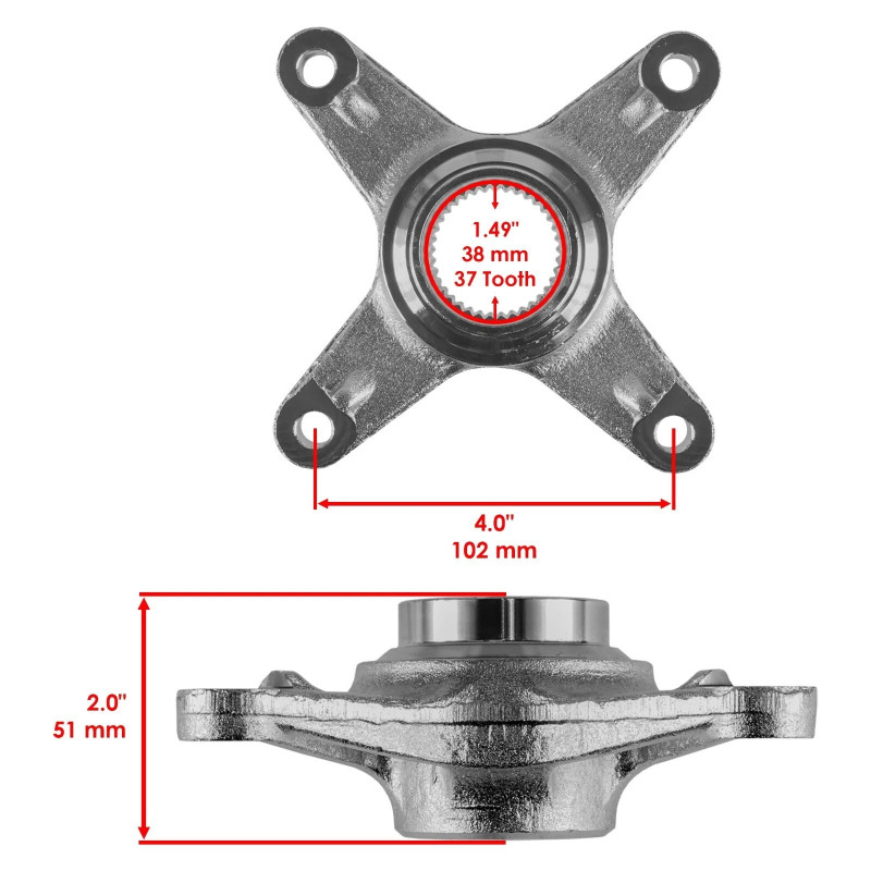 Support couronne pour Yamaha YFM Raptor 700  de 2006 à 2026 - Image 2
