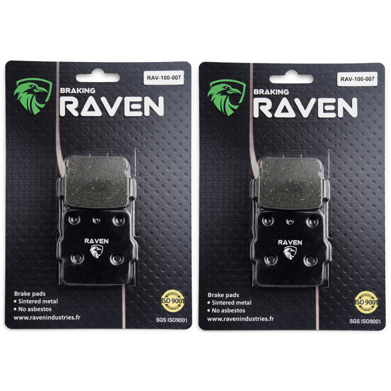 2 Kit plaquettes frein Av Ga et Av Dr Pour Yamaha YFM Raptor 350  de 2004 à 2013