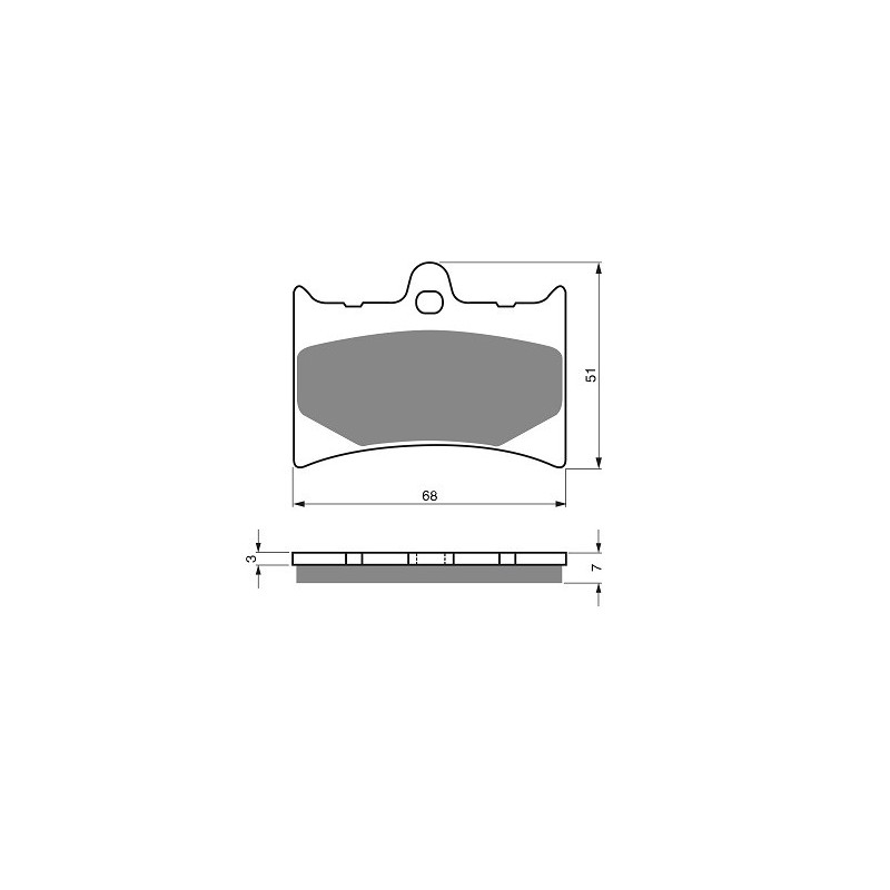 2 Kit plaquettes frein Av Ga et Av Dr Pour Moto-guzzi Quota 1000 i.e de 1993 à 1997 - Image 3