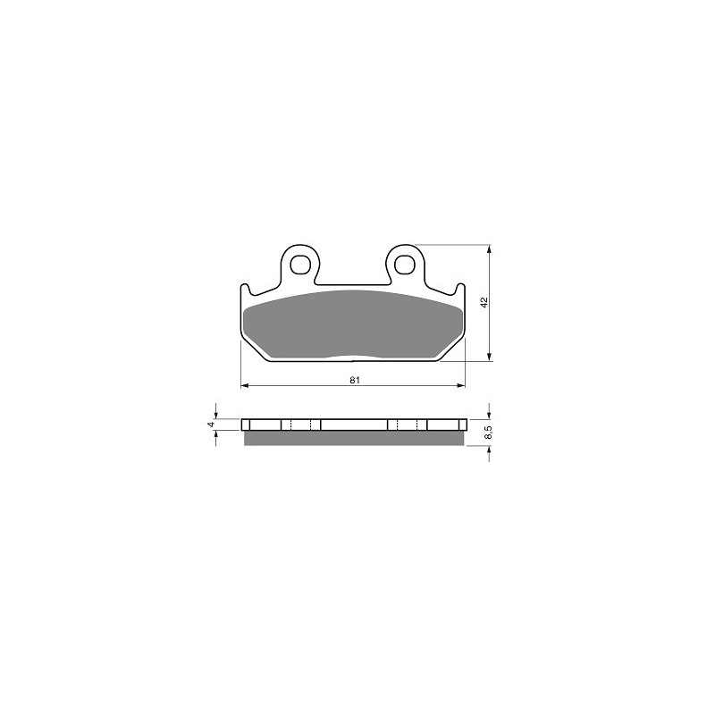 2 Kit plaquettes frein Av Ga et Av Dr Pour Honda VFR 400 R  de 1985 à 1987 - Image 3