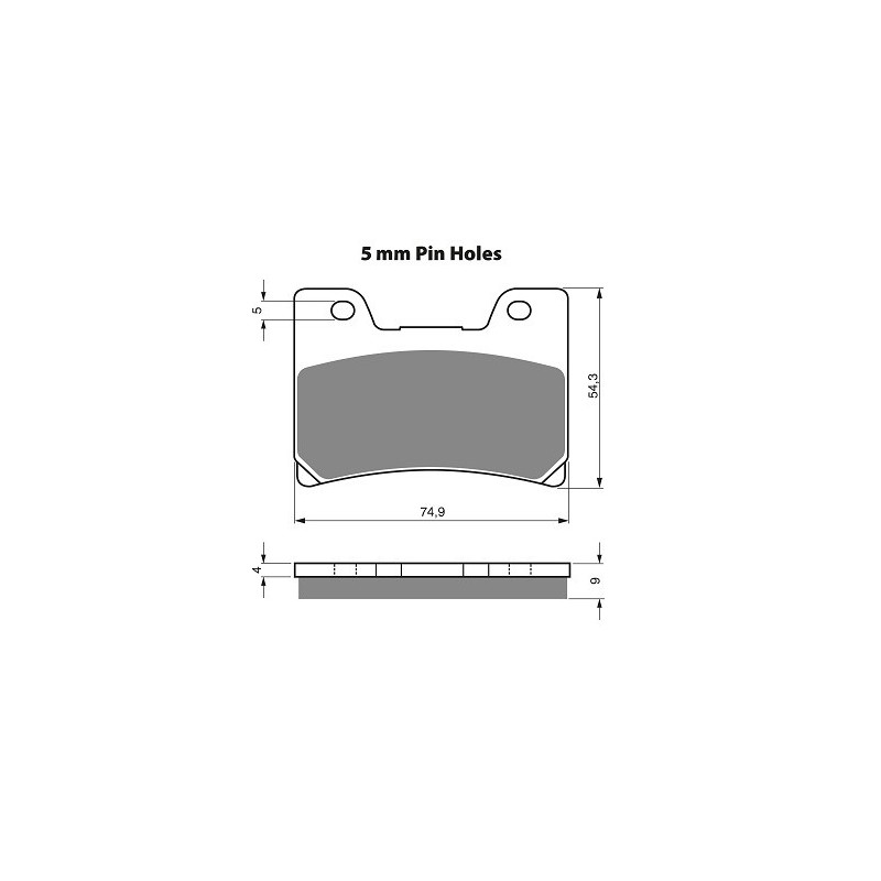 2 Kit plaquettes frein Av Ga et Av Dr Pour Yamaha FZR 1000 EXUP de 1989 à 1990 - Image 3