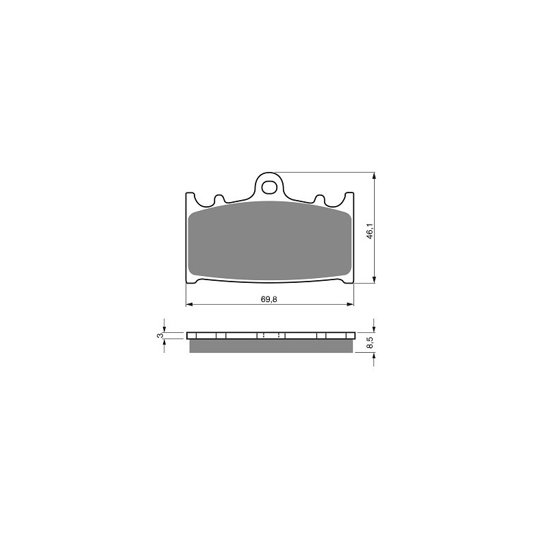 2 Kit plaquettes frein Av Ga et Av Dr Pour Suzuki GSR 600  de 2006 à 2010 - Image 3