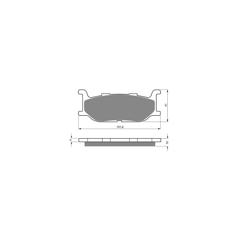 2 Kit plaquettes frein Av Ga et Av Dr Pour Yamaha XVS 950 Midnight Star de 2009 à Nc - Image 3