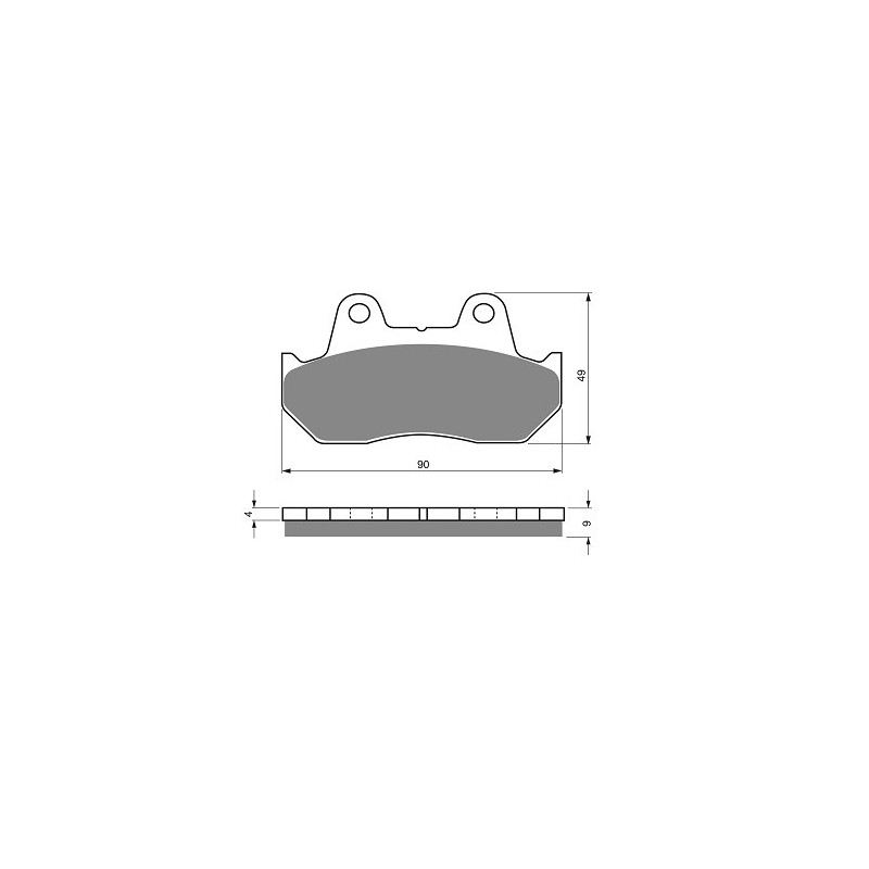 2 Kit plaquettes frein Av Ga et Av Dr Pour Honda NS 250 R de 1985 à Nc - Image 3