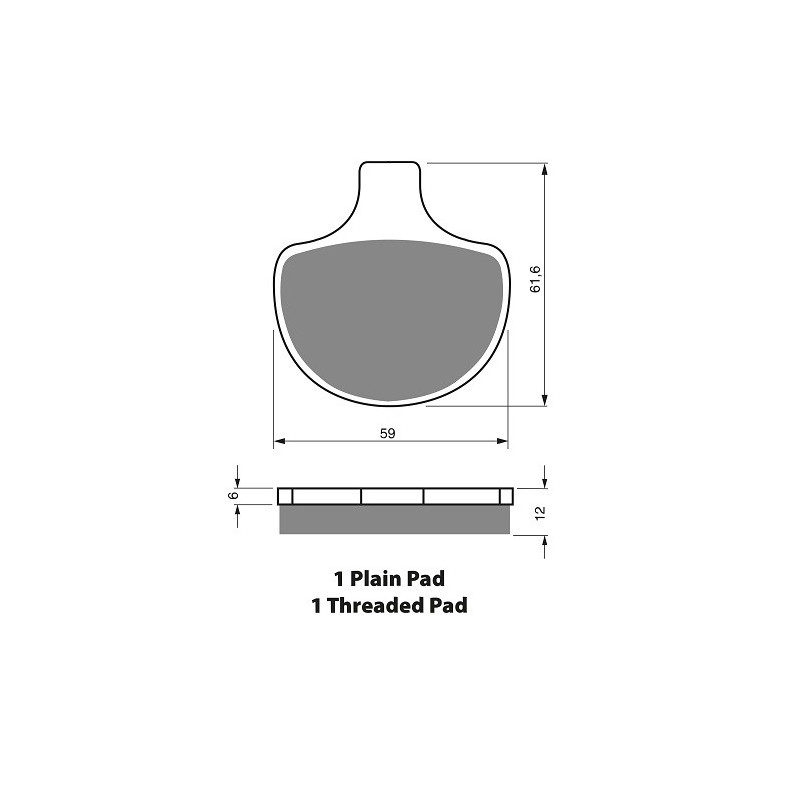 2 Kit plaquettes frein Av Ga et Av Dr Pour Harley-davidson Dyna Sturgis FXDB de 1991 à 1991 - Image 3