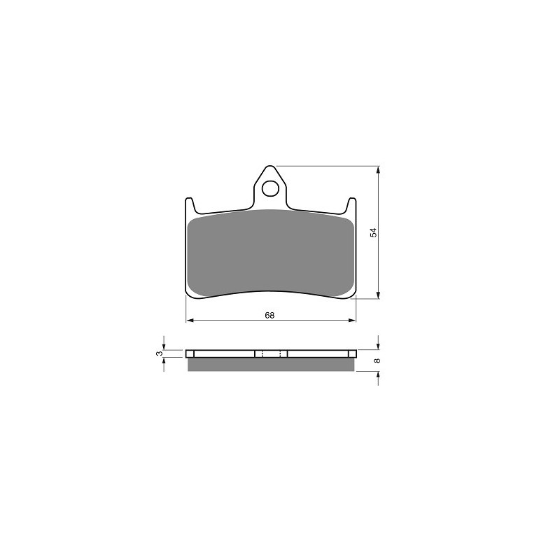 2 Kit plaquettes frein Av Ga et Av Dr Pour Honda VFR 400 R  de 1991 à 1994 - Image 3