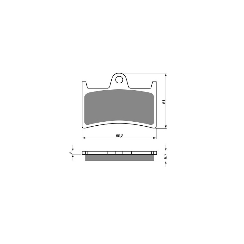 2 Kit plaquettes frein Av Ga et Av Dr Pour Yamaha XV 1900 Midnight Star Roadliner de 2006 à 2008 - Image 3