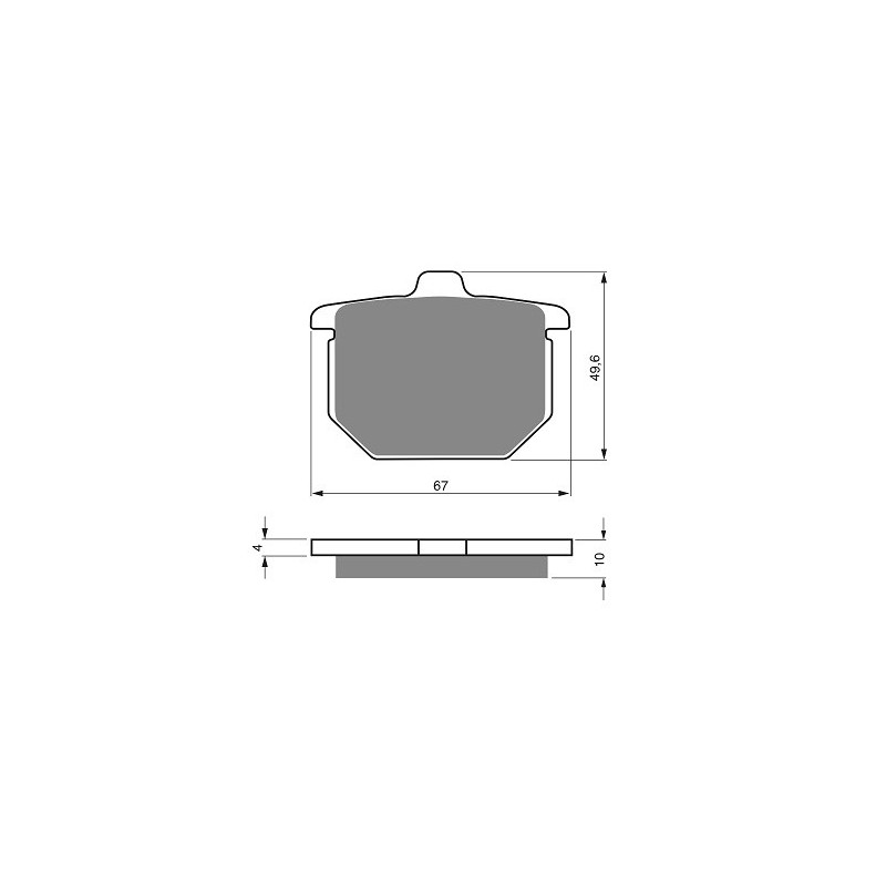 2 Kit plaquettes frein Av Ga et Av Dr Pour Honda GL 1000 Gold-Wing  de 1975 à 1977 - Image 3