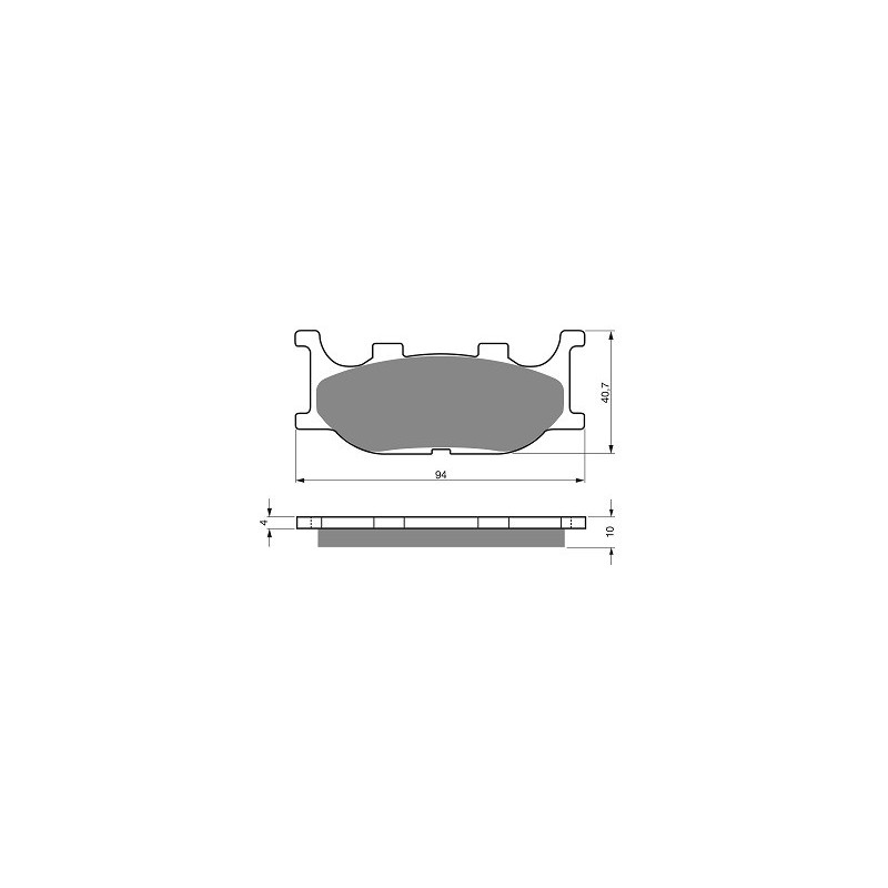 2 Kit plaquettes frein Av Ga et Av Dr Pour Yamaha MT-03 660  de 2006 à Nc - Image 3