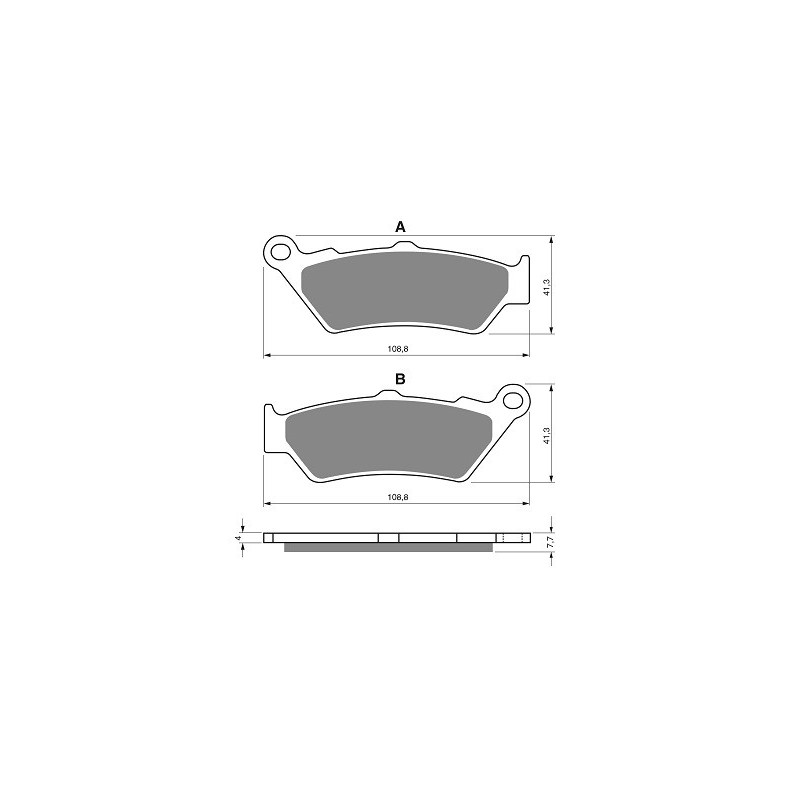 2 Kit plaquettes frein Av Ga et Av Dr Pour Honda NT 650 Deauville  de 1998 à 2001 - Image 3