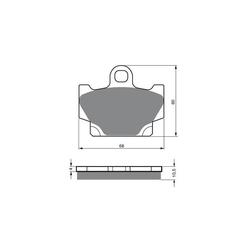 2 Kit plaquettes frein Av Ga et Av Dr Pour Yamaha RZ 350  de 1984 à 1985 - Image 3