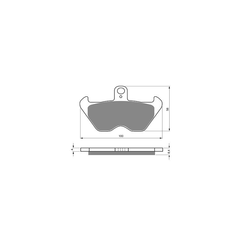 2 Kit plaquettes frein Av Ga et Av Dr Pour Bmw K 1  de 1988 à 1993 - Image 3
