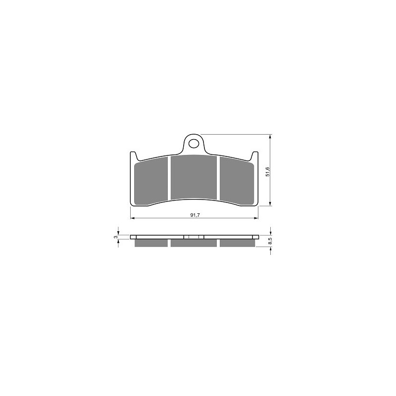 2 Kit plaquettes frein Av Ga et Av Dr Pour Mondial Piega 1000  de 2002 à Nc - Image 3