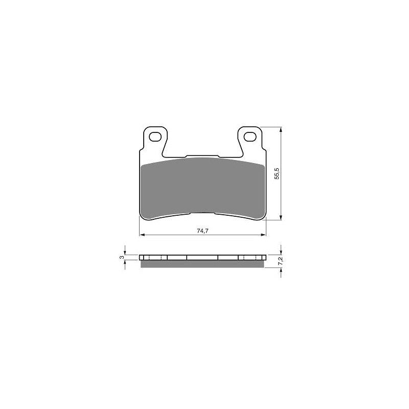 2 Kit plaquettes frein Av Ga et Av Dr Pour Honda CB 400 Super Four  de 1999 à 2003 - Image 3