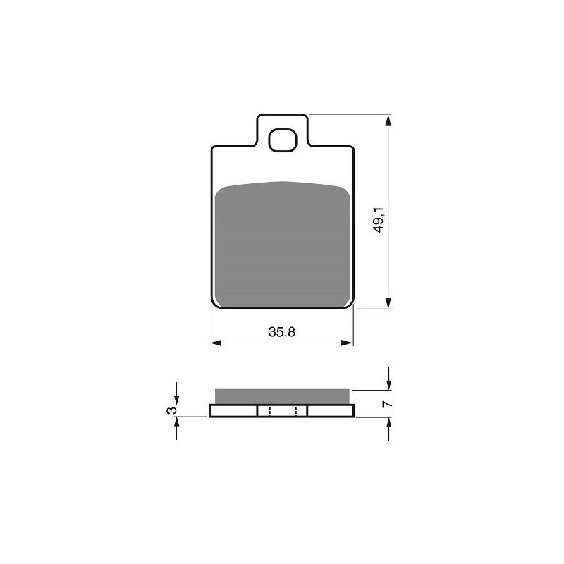 2 Kit plaquettes frein Av Ga et Av Dr Pour Piaggio MP3 125  de 2006 à 2010 - Image 3