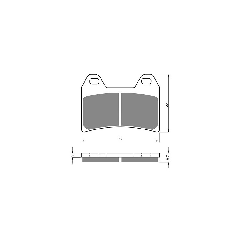 2 Kit plaquettes frein Av Ga et Av Dr Pour Bmw F 800 S  de 2004 à 2010 - Image 3