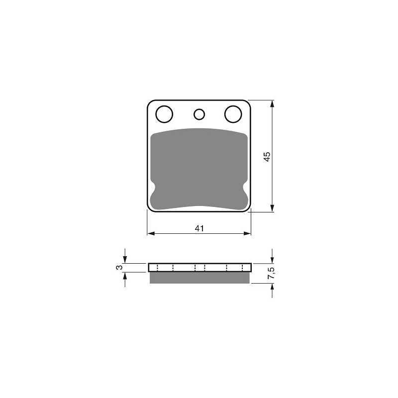 2 Kit plaquettes frein Av Ga et Av Dr Pour Yamaha YFM Grizzly 350  de 2007 à 2010 - Image 3
