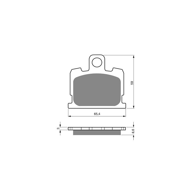 2 Kit plaquettes frein Av Ga et Av Dr Pour Yamaha XJ 400 Maxim, Seca de 1981 à Nc - Image 3