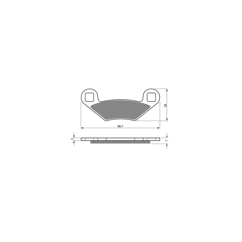 2 Kit plaquettes frein Av Ga et Av Dr Pour Polaris Outlaw 500  de 2006 à 2007 - Image 3