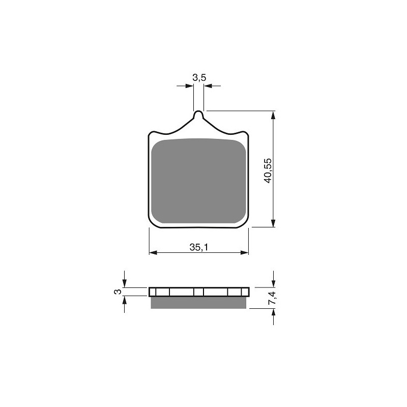 2 Kit plaquettes frein Av Ga et Av Dr Pour Benelli Titanium 1130 TNT de 2006 à 2008 - Image 3