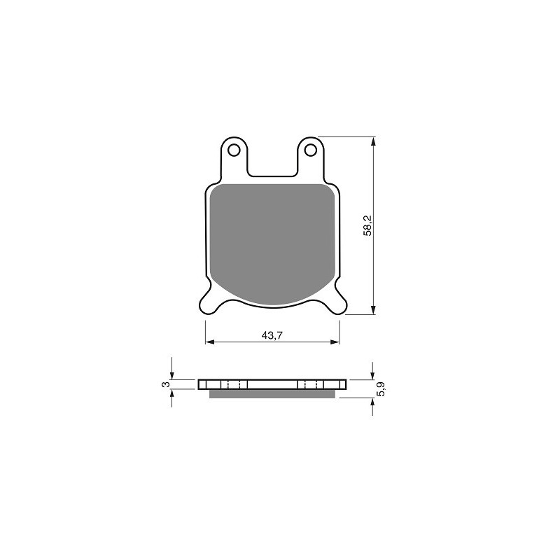 2 Kit plaquettes frein Av Ga et Av Dr Pour Cagiva Alazzurra 650  de 1985 à Nc - Image 3