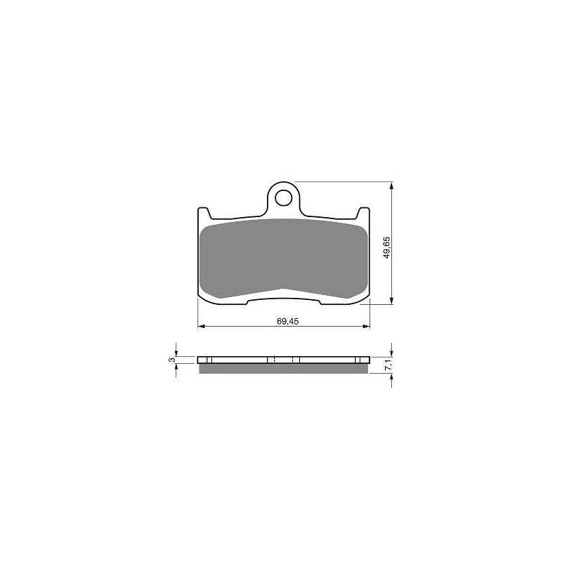 2 Kit plaquettes frein Av Ga et Av Dr Pour Triumph Tiger 1050 SE Sport de 2007 à 2018 - Image 3