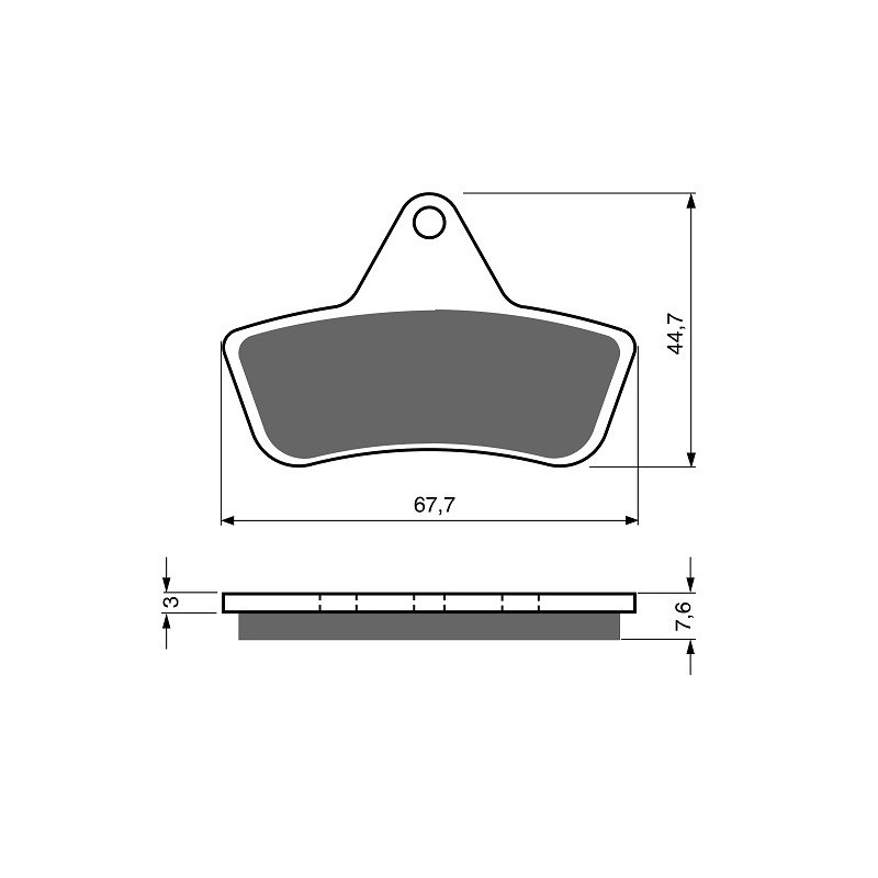 2 Kit plaquettes frein Av Ga et Av Dr Pour Laverda Quasar 400 4x4 de 2004 à Nc - Image 3