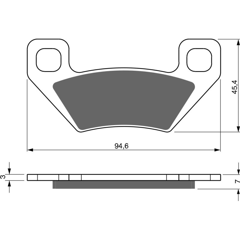 2 Kit plaquettes frein Av Ga et Av Dr Pour Arctic-cat Prowler 1000 XTZ de 2009 à Nc - Image 3