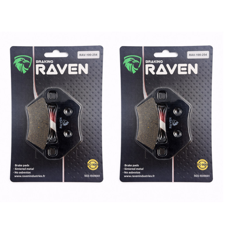 2 Kit plaquettes frein Av Ga et Av Dr Pour Piaggio Trackmaster 400  de 2006 à Nc