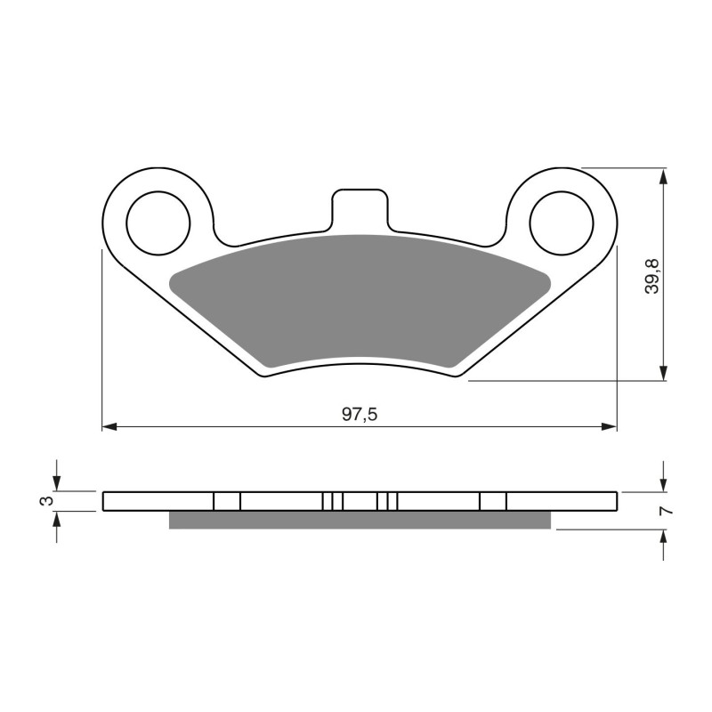 2 Kit plaquettes frein Av Ga et Av Dr Pour Cf-moto Terralander 500 C/Force X5 de 2011 à 2015 - Image 3