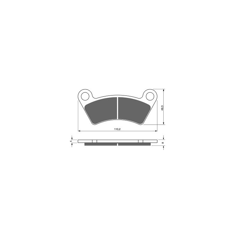 2 Kit plaquettes frein Av Ga et Av Dr Pour Quadzilla CUV 300 E 4x4 Side by Side de 2008 à 2009 - Image 3