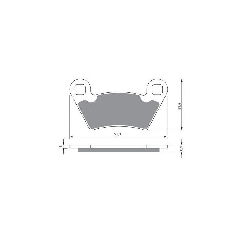 2 Kit plaquettes frein Av Ga et Av Dr Pour Polaris Ranger 800 EFI MIDSIZE de 2013 à 2014 - Image 3