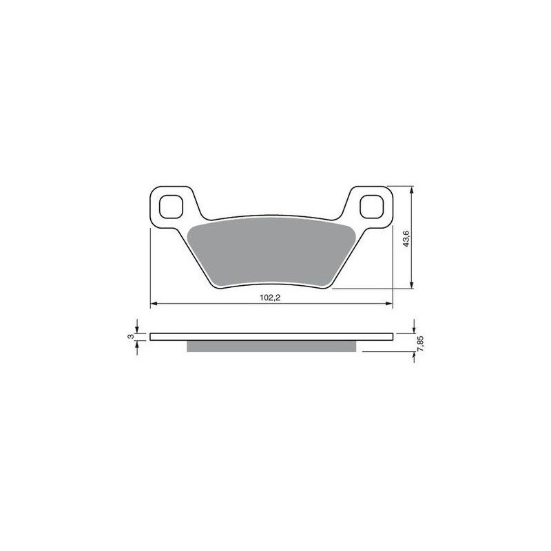 2 Kit plaquettes frein Av Ga et Av Dr Pour Kymco MXU 700 i 4x4 LOF de 2013 à 2018 - Image 3