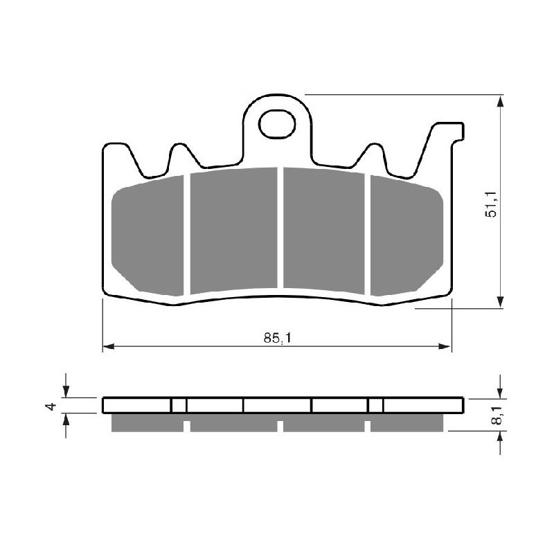 2 Kit plaquettes frein Av Ga et Av Dr Pour Ducati Multistrada 950  de 2017 à 2020 - Image 3