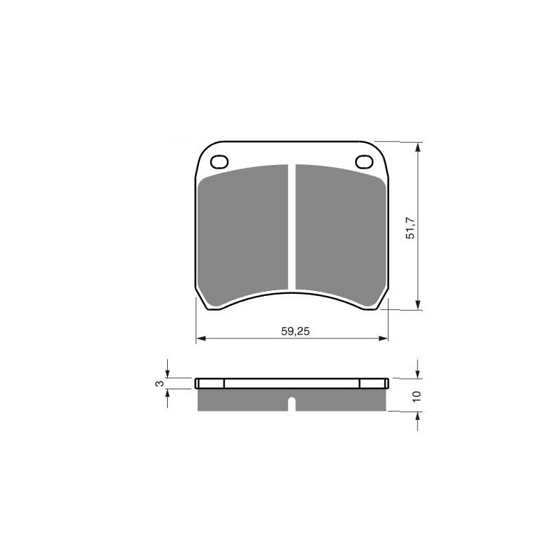 2 Kit plaquettes frein Av Ga et Av Dr Pour Triumph TSS 750  de 1983 à Nc - Image 3