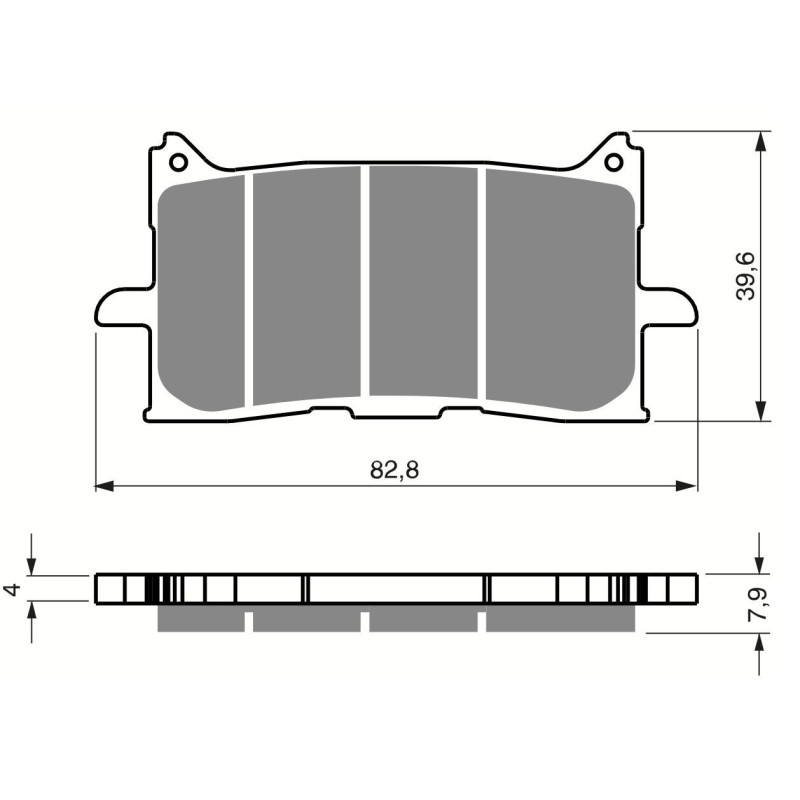 2 Kit plaquettes frein Av Ga et Av Dr Pour Honda Africa Twin 1000  de 2016 à 2020 - Image 3