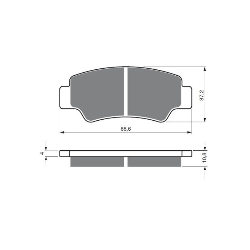 2 Kit plaquettes frein Ar Ga et Ar Dr Pour Cf-moto Z-Force 500 Z5 de 2018 à 2019 - Image 3
