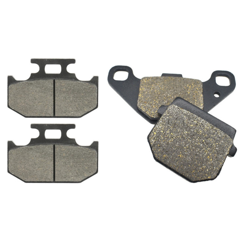 2 Kit plaquettes frein Avant et Arrière Pour Kawasaki KDX 125R  de 1990 à 1999 - Image 2