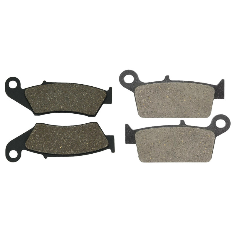 2 Kit plaquettes frein Avant et Arrière Pour Kawasaki KLX 400R  de 2003 à 2004 - Image 2