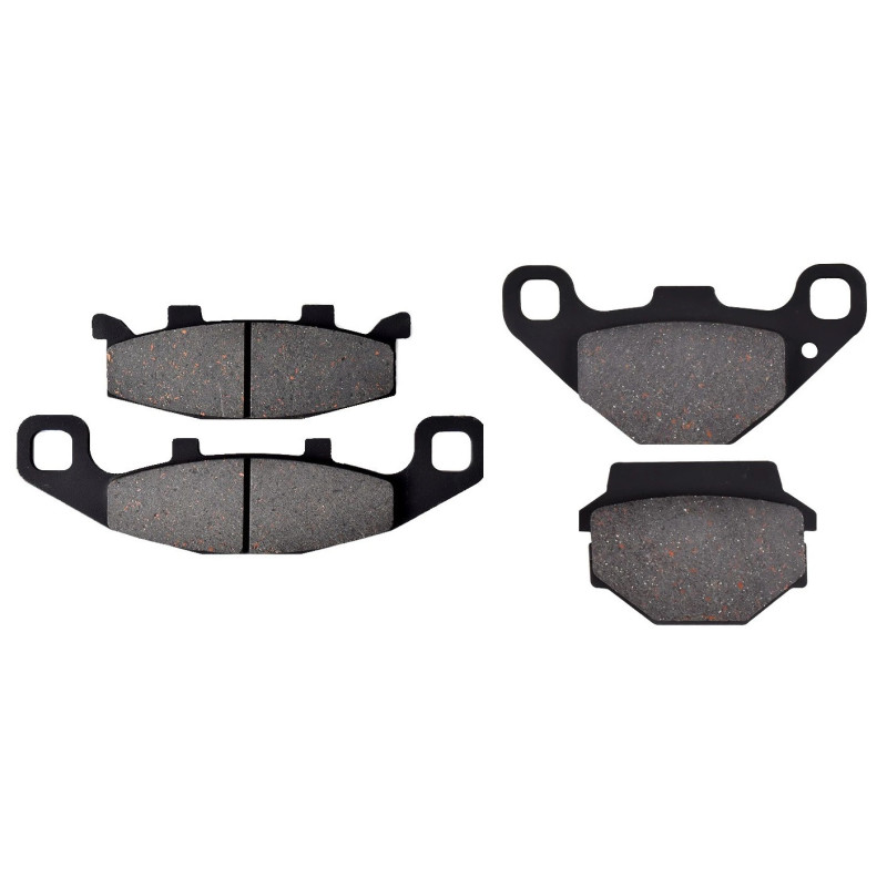2 Kit plaquettes frein Avant et Arrière Pour Kawasaki KLR 500 Tengai  de 1989 à 1990 - Image 2